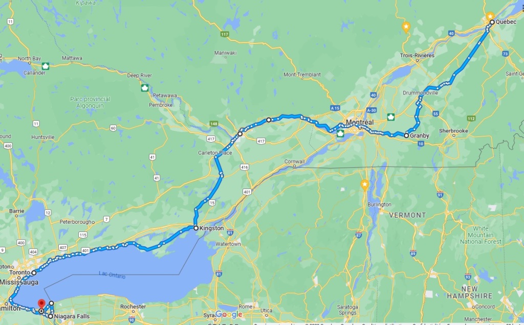 Itinerario Quebec - Niagara Falls